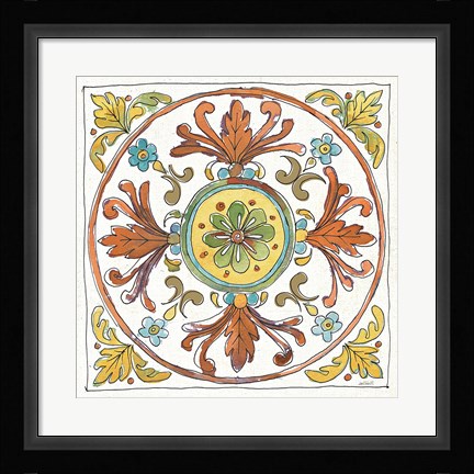 Framed Tuscan Elegance IX Print