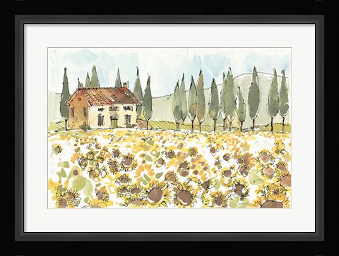 Framed Tuscan Elegance I Print