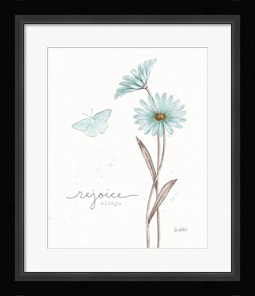 Framed Bits of Blue V Print