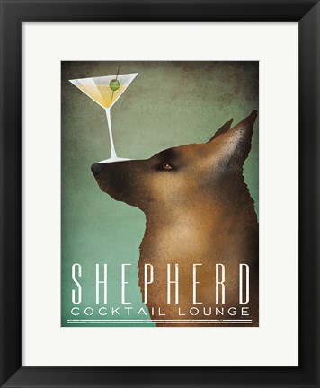 Framed Shepherd Martini Print