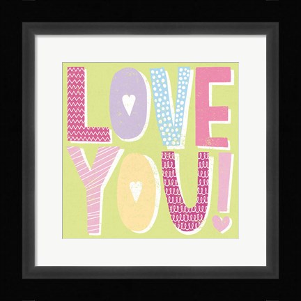 Framed Words of Love II Print