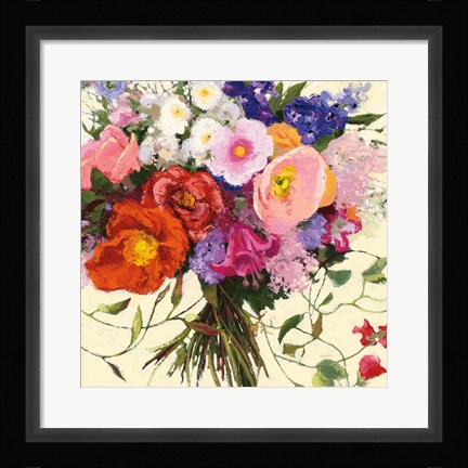 Framed Bouquet de Printemps Print