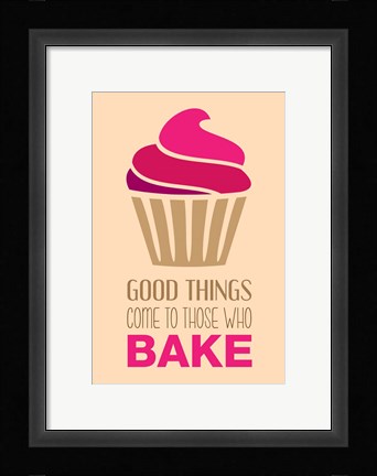 Framed Good Things Come To Those Who Bake- Strawberry Print