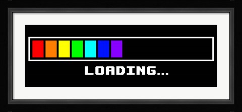 Framed Loading -Rainbow Print