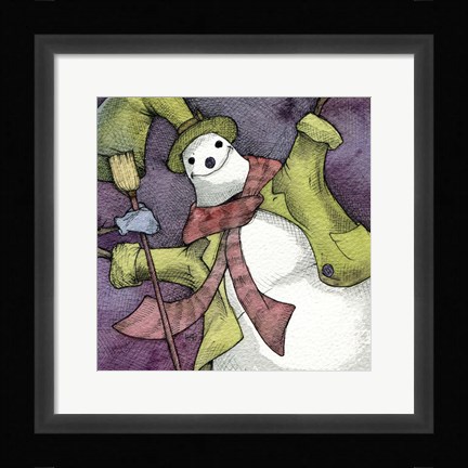 Framed Snowman II Print