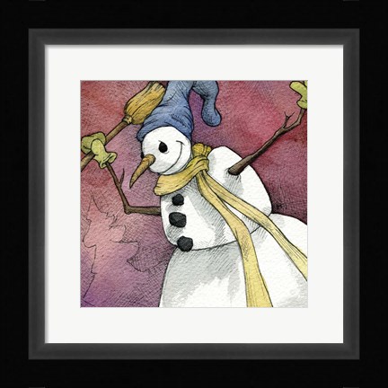Framed Snowman IV Print