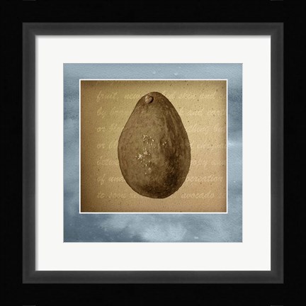 Framed Avocado in Three 01 Print