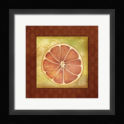 Framed Slice Orange Print