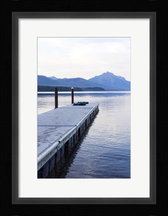 Framed Lake McDonald Pier Print