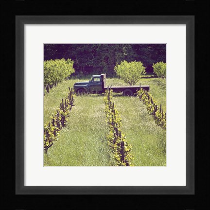 Framed Green Truck Print