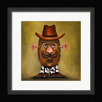 Framed Cowboy Potato Head Print