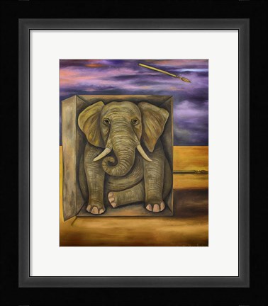 Framed Last Elephant Print