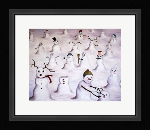 Framed Mystery Revealed At Snowman Hill Print