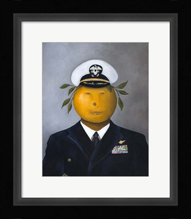 Framed Naval Officer Print