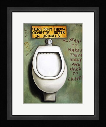 Framed Urinal Print