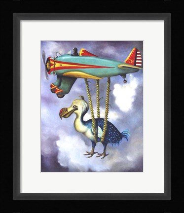 Framed Lazy Bird W Dodo Print