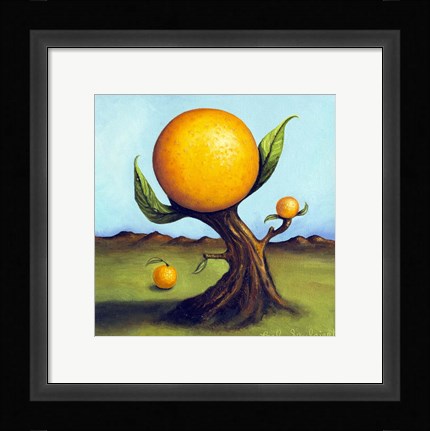 Framed Orange Fruit Tree Print