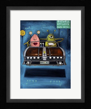 Framed Welcome To Roswell Print