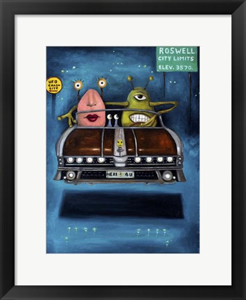 Framed Welcome To Roswell Print