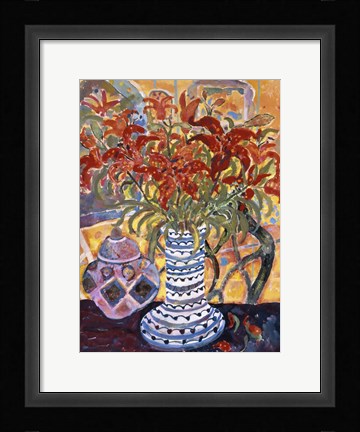 Framed Red Blooms Print