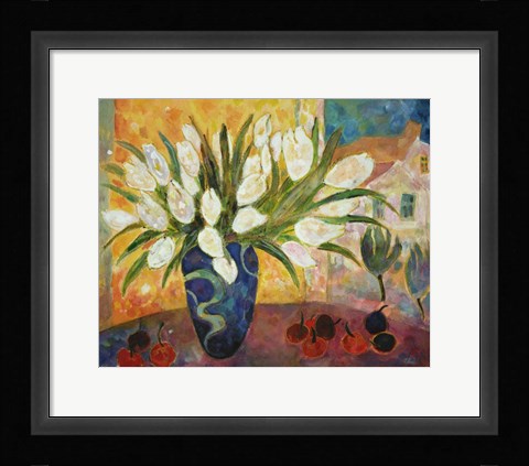 Framed Tulips And Cherries Print