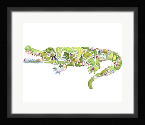 Framed Crocodile Print
