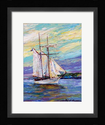 Framed French Scooner Print
