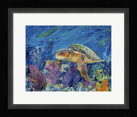Framed Loggerhead Turtle Print
