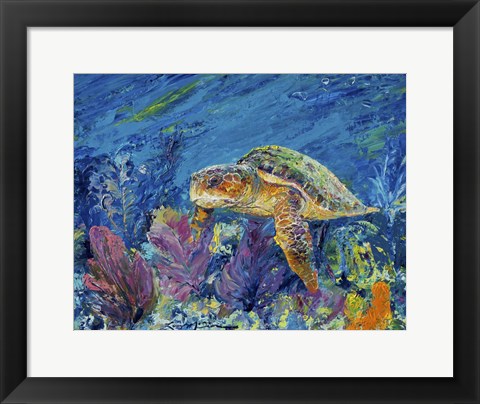 Framed Loggerhead Turtle Print