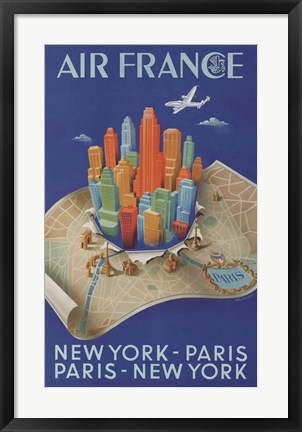 Framed Air France Print