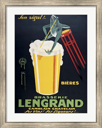 Framed Brasserie Lengrand Print