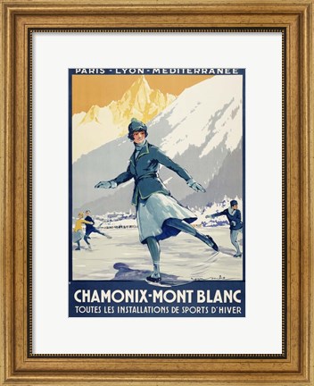 Framed Chamonix - Mont Blanc Print