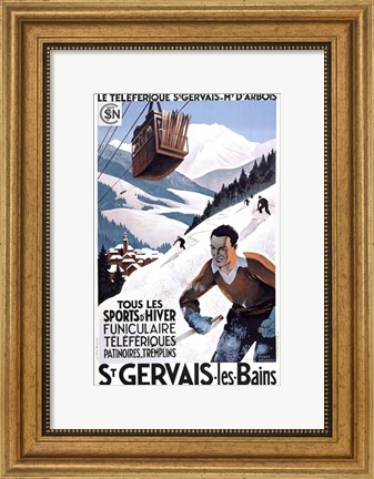 Framed St Gervais-Les-Bains Print