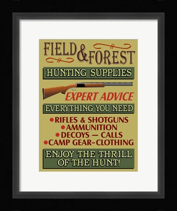 Framed Field Forest Supplies Print