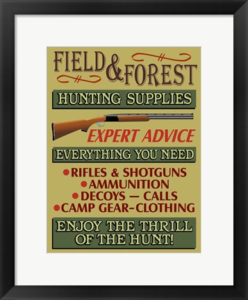 Framed Field Forest Supplies Print