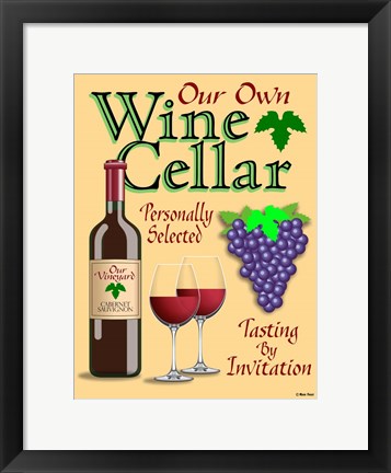 Framed Our Own Wine Cellar Print
