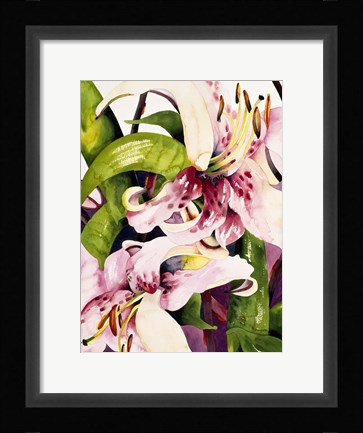 Framed Luminous Lilies Print