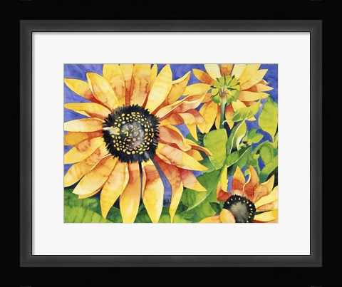 Framed Magic Sunflowers Print