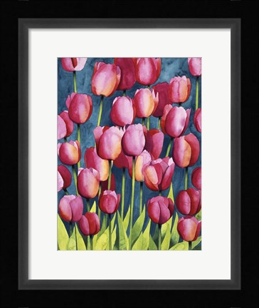 Framed Pink Tulips Print