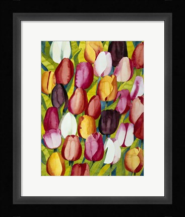 Framed Colorful Tulips Print