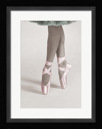 Framed Dancing En Pointe Color Print