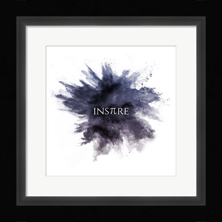 Framed Inspire Powder Explosion Purple Print