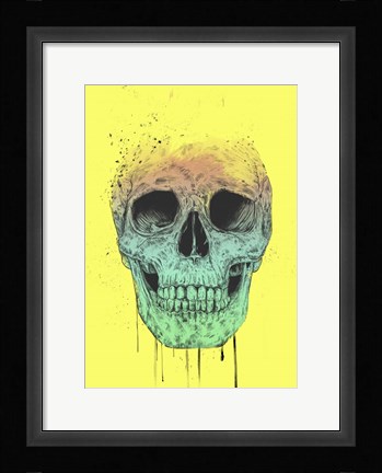 Framed Pop Art Skull Print