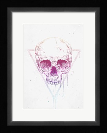 Framed Skull In Triangle Print
