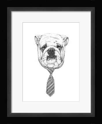 Framed Bulldog Print