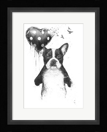 Framed My Heart Goes Boom Print