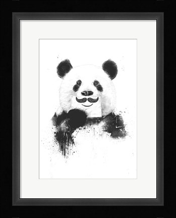 Framed Funny Panda Print
