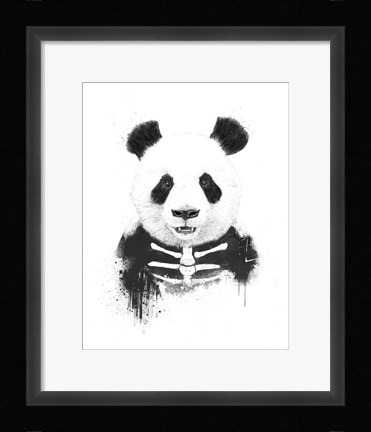 Framed Zombie Panda Print