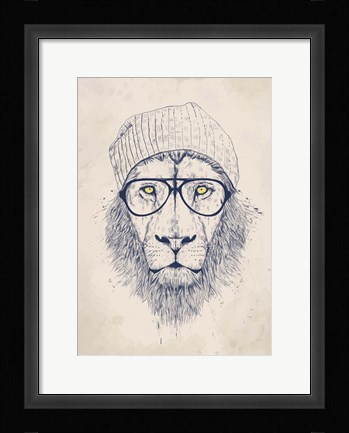 Framed Cool Lion Print