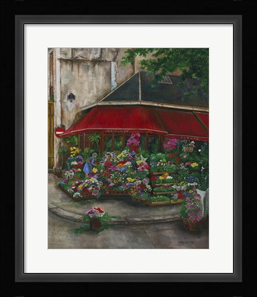 Framed Florist On The Rive Gauche Print